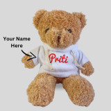 Brown Teddy Bear With Rose, Chocolates & Yummy Cake