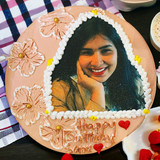 Round Mocha Cream Photo Cake- from Radisson Hotel