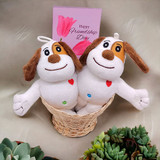 Friendship Delights Basket With Cute Puppy Doll Friendship Delights Basket With Cute Puppy Doll