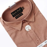 Peach Colour Plain Shirt - Gent's Park (15.5|39 cm)
