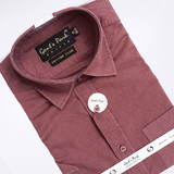 Gent's Park Maroon Plain Shirt (16.5|42 cm)