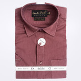Gent's Park Maroon Plain Shirt (15.5|39 cm)