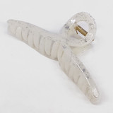 White Cross Hair Claw Clip