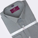 Formal Button Up Men Shirt- Grey (XXL)