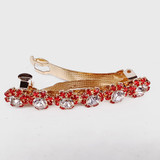 Tic-tac Floral Red Hair Clip