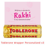 Personalized Wrapper of 3 Toblerone Combo- 100g each