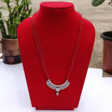 Stone Embedded Red Pote Mangalsutra