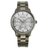 TITAN Men's Urban Magic Grey Dial Stainless Steel Strap Watch-90133QM01