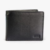 Wenz Black Bi-Fold Wallet for Men With Card Holder