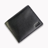 Wenz Black Bi-Fold Wallet for Men With Card Holder