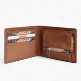 Super Dry Bronze Bi-Fold Leather Wallet