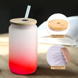 'Have a Magical Day' Printed Frosted Red Can Bottle