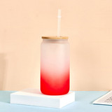 'Have a Magical Day' Printed Frosted Red Can Bottle