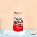 Motivational Quote Printed Red Can Bottle
