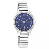 Titan Ladies Blue Dial Metal Strap Watch-2679SM01