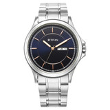 Titan Urban Blue Dial Metal Strap Watch for Men-1870SM04