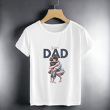 Cute Super Dad Printed Comfy T-shirt- L, XL, XXL