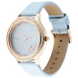 Titan Wander Blue Dial Leather Strap Watch-2634WL01