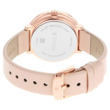 Titan Workwear Rose Gold Dial Red Leather Strap Watch-2651WL03