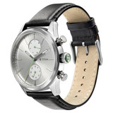 Titan Elmnt Grey Dial Leather Strap Watch For Men-1805SL09