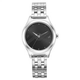 Fastrack Stunners Black Dial Metal Strap Watch for Girls-6152SM06