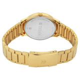 Titan Lagan Yellow Dial Metal Strap Watch For Men-1845YM01