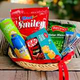 Snack Gift With Chocolates in Basket Snack Gift With Chocolates in Basket