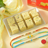 Trifecta of Traditional Rakhis (Delivery in USA Only)