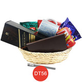 Basket Hamper with JW Double Black Label, Haldirams Namkeen, Pringles, Customizable Dairy, Pen and Mug Basket Hamper with JW Double Black Label, Haldirams Namkeen, Pringles, Customizable Dairy, Pen and Mug