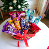 Assorted Chocolates Basket With Rose Combo