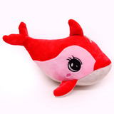 12 In. Sweet Cuddly Red Dolphin Toy