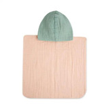 Crane Baby Hooded Poncho-Desert Rose & Evergreen Crane Baby Hooded Poncho-Desert Rose & Evergreen