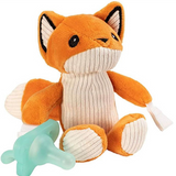 Dr Brown's Franny the Fox Lovey with Aqua HappyPaci Silicone One-Piece Pacifier