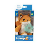 Dr Brown's Franny the Fox Lovey with Aqua HappyPaci Silicone One-Piece Pacifier