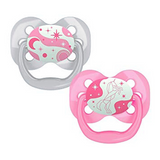 Dr.Brown's  Advantage Pacifiers- Stage 1,Glow in Dark Pink