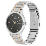 Titan Lagan Black Dial Metal Strap Watch For Men-1775KM01