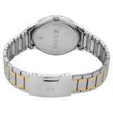 Titan Men's Lagan Black Dial Metal Strap Watch-1845BM01