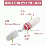R for Rabbit First Feed Silicon Spoon - RED