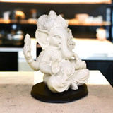 White Lord Ganesha Statue - 9"