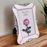 White Photo Frame With Silver Beautiful Design Gift