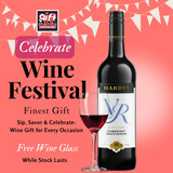 Hardys VR Cabernet Sauvignon Wine with Free Wine Glass