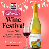 Lindeman's Bin 65 Chardonnay White Wine 750 ML with Complementary Wine Glass