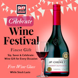JP Chenet Red Wine with Free Wine Glass