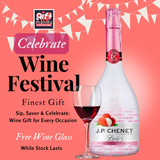 Festive Offer: JP Chenet Fashion Litchi 750ml + Free Wine Glass