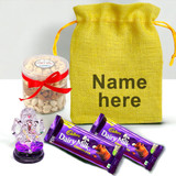 Mini Ganesha Idol, Mix Drynuts Jar and Chocolates Combo