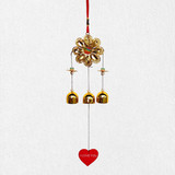 Decorative Wind Bells & Flower Heart -16 Inches