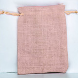 Personalized White Jute Pouch