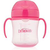 Dr.Brown's 6 oz / 180 ml Soft-Spout Transition Cup w/ Handles - Pink (6m+)