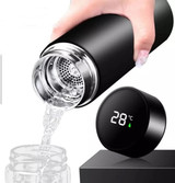 Smart Cup Black LED Temperature Bottle