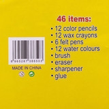 46 Pieces Drawing Round Color Box Set for Kids